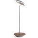 Royyo 17.4 inch 11.00 watt Silver with Oiled Walnut Desk Lamp Portable Light